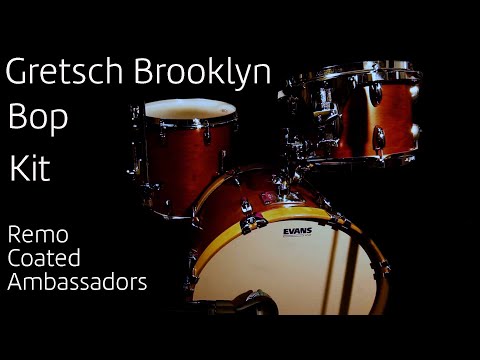 Gretsch Brooklyn Bop Kit | Remo Coated Ambassadors | 18/12/14/5.5 | Sound Test/Demo