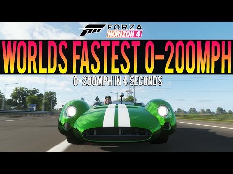 Forza Horizon 4 - 0-200MPH In 4 Seconds! Fastest World Record Attempt