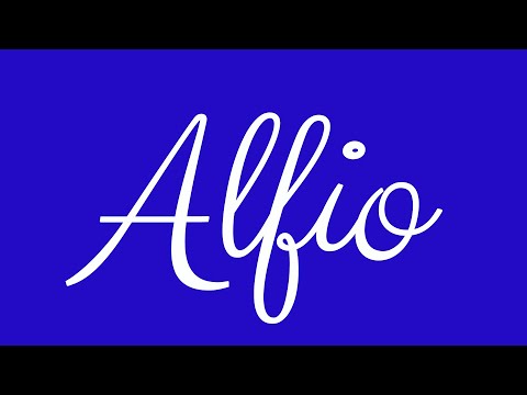 Learn how to Sign the Name Alfio Stylishly in Cursive Writing