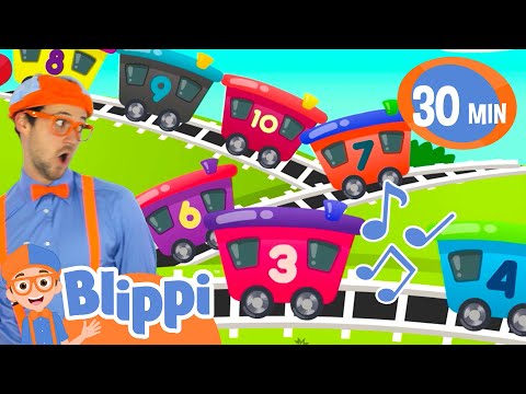 Counting Trains Song | BLIPPI Kids Songs | Educational Songs For Kids