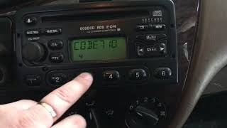 Ford radio 6000CD RDS EON unlock