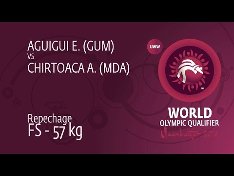 Repechage FS - 57 kg: A. CHIRTOACA (MDA) df. E. AGUIGUI (GUM) by TF, 12-2