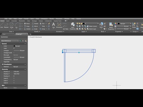 Dynamic door block in AutoCAD