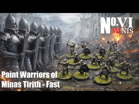 Speed Painting | Warriors of Minas Tirith from the Battle Of Osgiliath Box in 1 and a 1/2 Hours