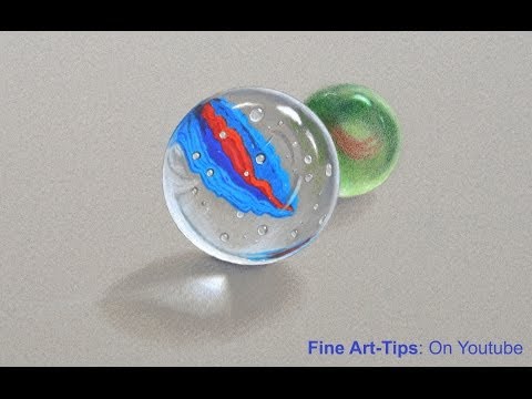 ビー玉の描き方 - クリスタル (How to Draw Marbles - Crystal)