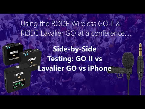 Rode Wireless GO 2  and Rode Lavalier GO Sound Test on conference expo hall floor (vs iPhone)