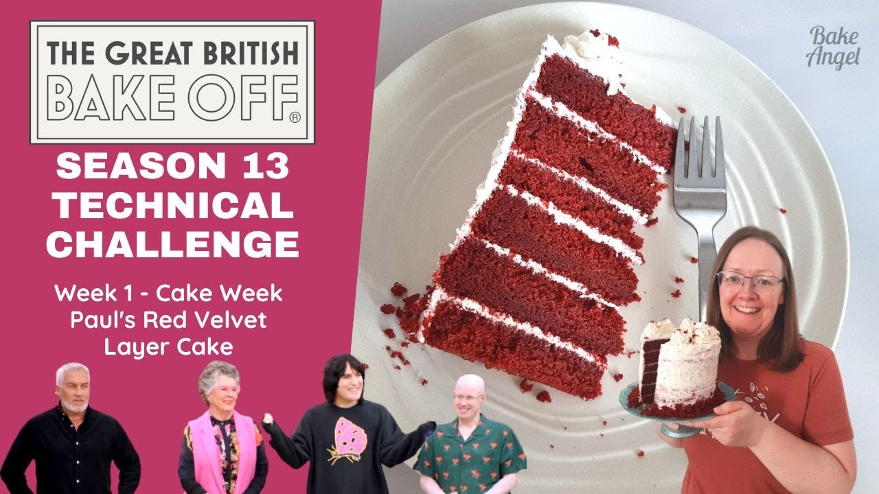 Bake Angel takes on The Great British Bake Off Season 13 Episode 1 | Red Velvet Cake FAIL!