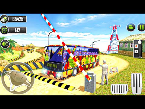 Offroad Army Bus Driving Simulator Games 2021 | Best Army Transporter Bus | Android Gameplay