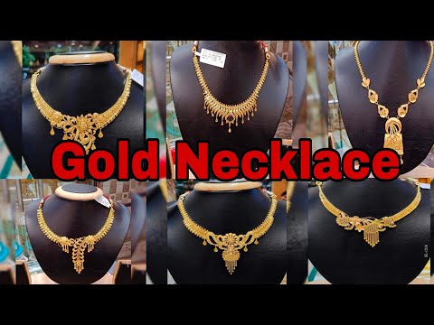 Latest 22k gold necklace designs 2022//Gold Bridal Necklace @ Meghu's collection