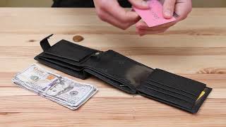 Чоловічий універсальний гаманець ST Leather 18836 чорний