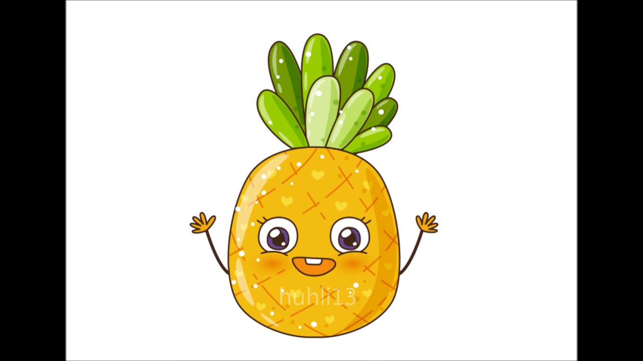 Vector pineapple character by Huhli13