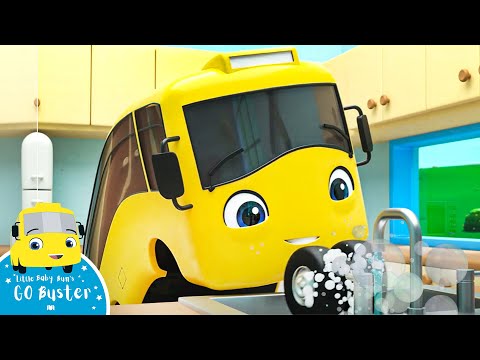 Buster Gets Sick - Wash Your Hands | Best Baby Songs | Kids Cartoon  | Go Buster