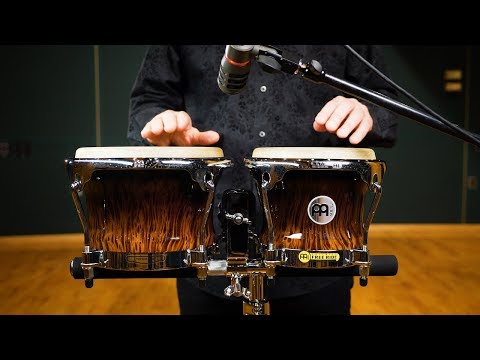 Professional Series Wood Bongos - Brown Burl - FWB400BB