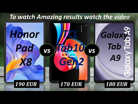 Honor Pad X8 vs TCL Tab 10 Gen 2 4G vs Samsung Galaxy tab A9 4G