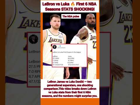 LeBron vs Luka 🔥 First 6 NBA Seasons STATS SHOCKING#nbashorts#nba#basketball#nbaaustralia#viralvideo