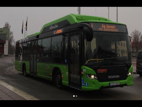 Sweden, Boden - Bus 1 Ride from Medborgarplatsen to Svedjevägen