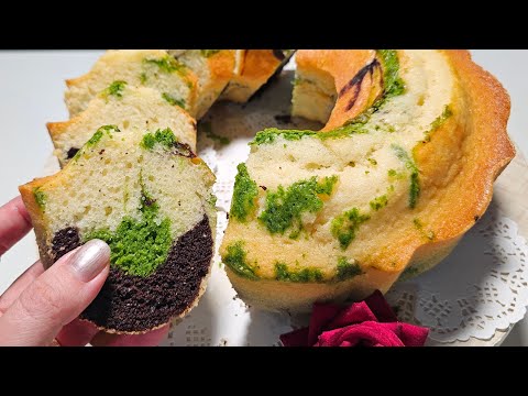 Beautiful, Soft & Fluffy Tricolor Marble Cake | Easy & Tasty Homemade Recipe