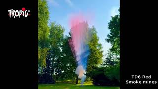 TD6 Red - Smoke mines - TROPIC Fireworks, Fajerwerki, Feuerwerk, Vuurwerk, Feu d'artifice