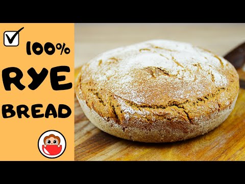 How To Make Healthy & Simple No-Knead Rye Bread Recipe With Kefir - 100% Rye Flour Bread Recipe