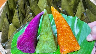 Fried sticky rice cake made this way is both delicious and beautiful