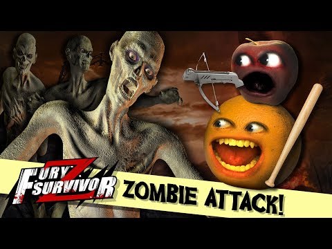 ZOMBIE ATTACK!!! | Annoying Orange and Midget Apple play Fury Survivor Z! #sponsored