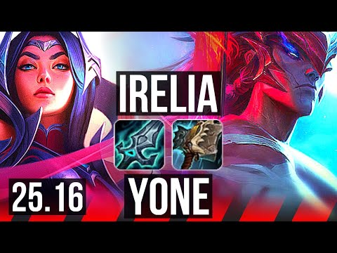IRELIA vs YONE (TOP) | 8/0/0, 7 solo kills, Legendary, 700+ games | KR Master | 25.16