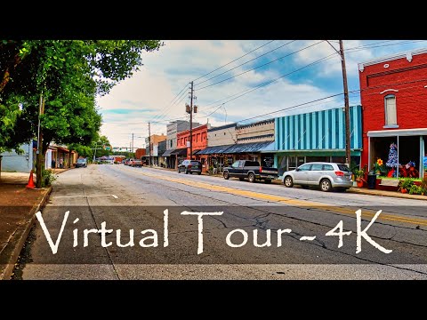 Bowdon, GA - Downtown Walking Tour - West Georgia - 4K