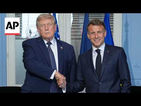 Trump meets with Macron and says ‘great things are going to happen’ with Iran deal