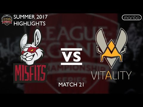 MSF vs VIT All Games Highlights EU LCS Summer 2017 Misfits vs Team Vitality LoL eSports