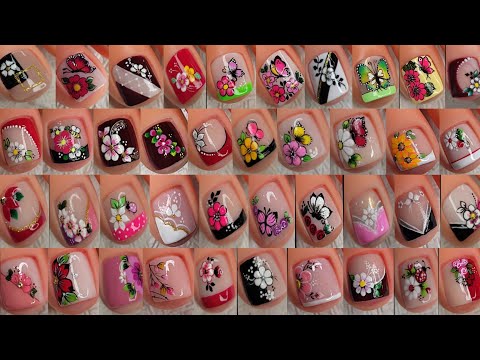 40+ RECOPILACIÓN DE MODELOS DE UÑAS VARIADOS |  Diseños de uñas 💅 🦶😍