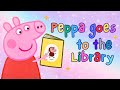 Peppa Pig Peppa Goes To The Library Reading A Book
