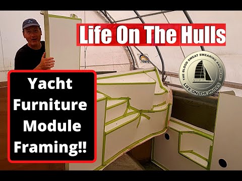 Ep115 Internal Cabin Fitout Framing  - Life On The Hulls - Building a Fibreglass Catamaran