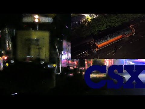 Freight trains in Lansdale very late at night ￼