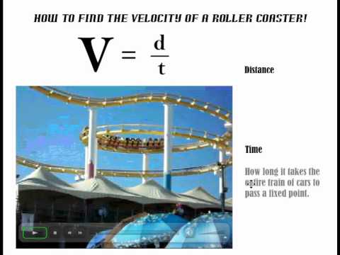 Part of a video titled Velocity of a Roller Coaster - YouTube