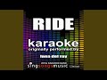 Ride (Originally Performed By Lana Del Rey) (Karaoke Audio Version)
