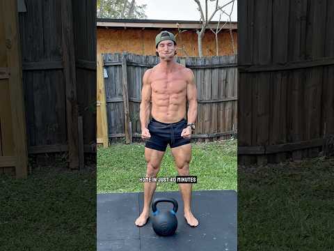 40 minutes and one kettlebell for a full body strength workout. #kettlebell #fitness #workout