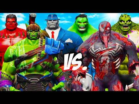 TEAM HULK TRIO VS HULK VILLAINS & VENOM ZOMBIE - EPIC SUPERHEROES WAR