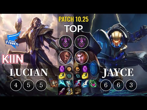 AF Kiin Lucian vs Jayce Top - KR Patch 10.25