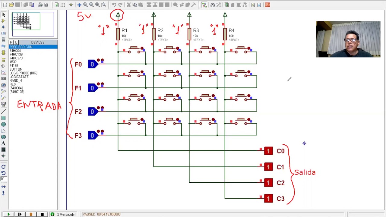 Sistemas Digitales: Como funciona un teclado matricial