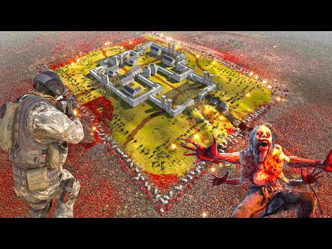 6 million ZOMBIES attack modern soldier military station ! ultimate Epic Battle Simulator 2 - UEBS 2