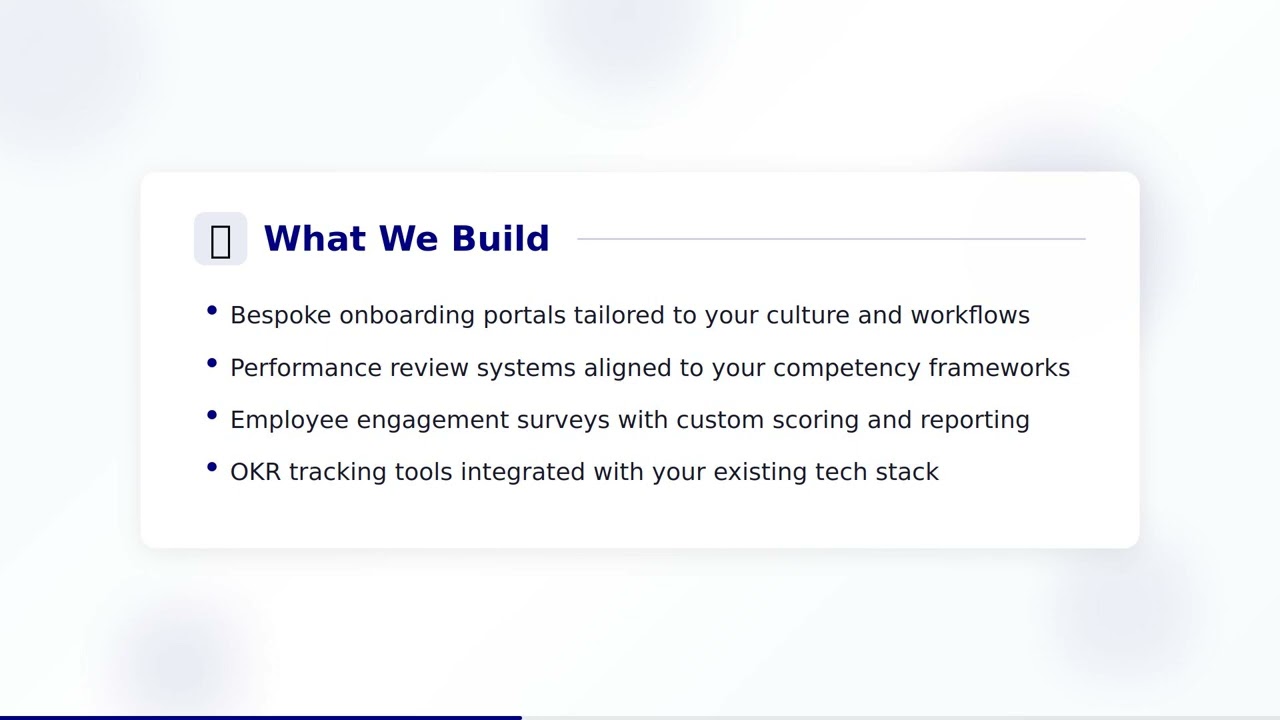 We Design & Build Tailored HR Systems