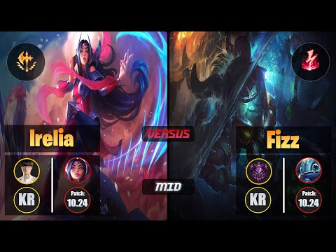 Faker IRELIA (Mid) [Conqueror] VS FIZZ - Master KR Patch 10.24