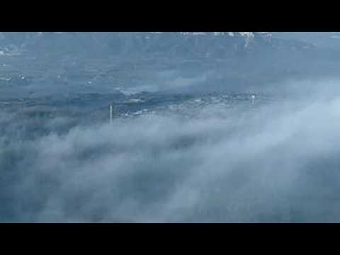 高空鸟瞰薄雾下的井陉矿区是不是也很美