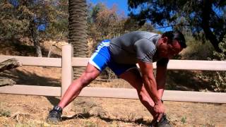 Stretches for Lower Body, lower back, calves and hamstrings before HIKING.