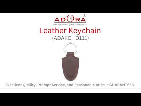 Adora high quality pu leather brown leather keychain, for ke...