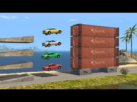 Beamng drive - Risky and Coordinated Car Jumps