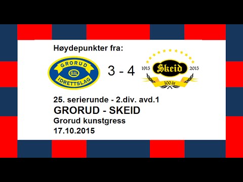 Høydepunkter og jubelscener fra Grorud - Skeid 17.10.2015