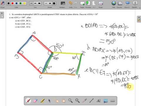 Probleme rezolvate unghiul a doua drepte clasa a VIII a ( www.supermeditatii.ro)