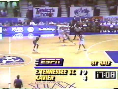 Calvin Talford (ETSU) dunks over Aaron Williams (Xavier) - 1992