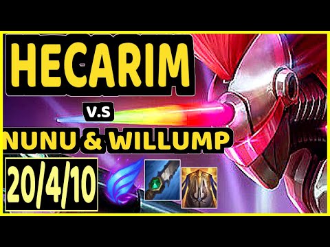 CINKROF (HECARIM) vs NUNU & WILLUMP - 20/4/10 KDA JUNGLE GAMEPLAY - EUW Ranked GRANDMASTER